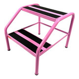 Escada Escadinha 2 Degraus Para Maca E Estética Cor Rosa