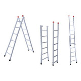 Escada Extensiva 3 Em 1 Aço 7x12 Degraus 3,55m 120kg