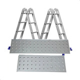 Escada Multifuncional Com Plataforma 4x3 12 Degraus Mor