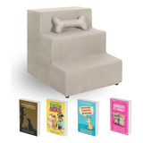 Escada Pet Escadinha Cachorro Gato Rampa Pet Ossinho Brinde