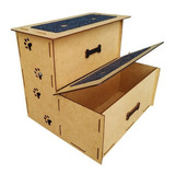 Escada Pet Mdf Personalizada 2 Degraus C/baú 30cm E Carpete