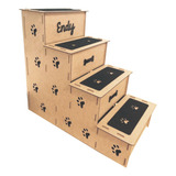Escada/rampa Pet Mdf M/ Cães 4 Degraus 60cm Personalizada