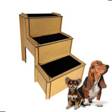 Escadinha Para Cama Subir Pets Gatos Cachorros Mdf Promoção