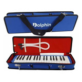 Escaleta Dolphin 37 Teclas Com Case Azul 