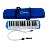Escaleta Piânica Azul 32 Teclas Brancas + Capa Sg-32 Spring