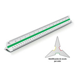Escalímetro Régua Triangular Plástico 30 Cm Escala N° 1
