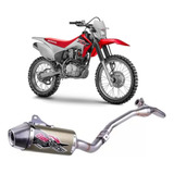 Escapamento Belparts Bhp Inox Completo Crf-230 + Brinde