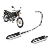 Escapamento Cg Titan 125 Ks 00 A 08 Fortuna Trioval Cromado