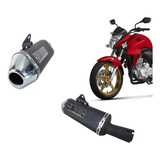 Escapamento Ponteira Cb300 Esportivo Mini Trioval Fortuna