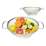 Escorredor Bowl Peneira Multiuso Inox 28cm