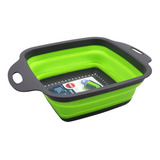 Escorredor De Alimento Retrátil Silicone Utensílios Cozinha 