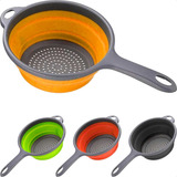 Escorredor De Alimentos Silicone Retrátil Com Cabo Macarrão
