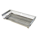 Escorredor De Embutir Cromado P Nicho 60cm - Bandeja Inox 