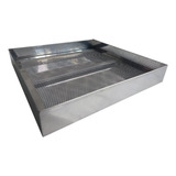 Escorredor Fritura Inox Bandeja 40x40x6cm Pastel Salgados