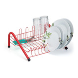 Escorredor Inox 9 Pratos 4 Copos + Suporte De Talher