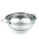 Escorredor Inox Macarrão Arroz Salada Com Alça Multiuso 28cm