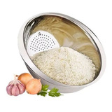 Escorredor Lavador De Arroz De Inox Gourmet Legumes Massas
