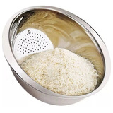 Escorredor Lavador De Arroz E Massas Aço Inox Casa Luxo