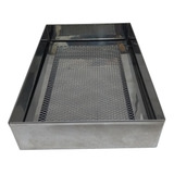Escorredor P/ Batatas Fritas Inox 25x35x6cm Pastel Salgados