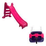 Escorregador Infantil 3 Degraus + Balanço Infantil / Bebê