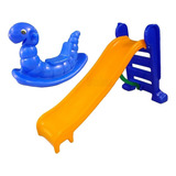 Escorregador Infantil 3 Degraus + Gangorra Balanço Nhoca