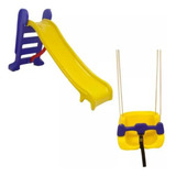 Escorregador Médio 3 Degraus + Balanço Infantil / Bebê