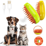 Escova A Vapor Elétrica Tira Pelos Cães Gatos Recarregável 