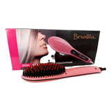 Escova Alisadora Chapinha Elétrica Benedita St555 45w Rosa 110v/220v