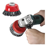 Escova De Aço Carbono Tipo Copo Fio Torcido 65mm M14