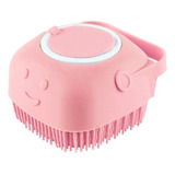 Escova De Banho Silicone Com Dispenser Sabonete Shampoo 