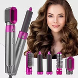 Escova De Cabelo Alisadora Modeladora 5 Em 1 Multifuncional 110v
