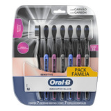 Escova De Dente Oral-b Indicador Black Charcoal - 7 Unidades
