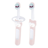 Escova Dental Cabo Curto Baby's Brush 6m+ Mam ® Rosa 2 Unid.
