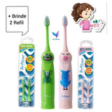 Escova Dental Eletrica Kids Rosa Ou
