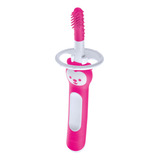 Escova Dental Massageador Bebê +3m Massaging Brush Mam Rosa