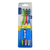 Escova Dental Oral B Média Clean Pack 3 Und Sortidas