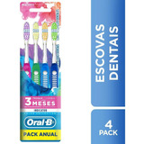 Escova Dental Oral-b Indicator Color Collection - 4 Unidades