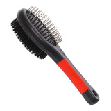 Escova Dupla Pet Cães E Gatos 21,5 Cm Remove Pelos Penteia