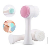 Escova Escovinha De Limpeza Facial 2 Em 1 Silicone Cerdas