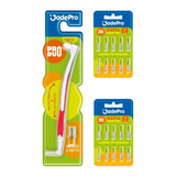 Escova Interdental Inclui 2 Refil + 20 Refil Jadefrog