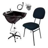 Escova Kit Cadeira Fixa Preta+ Lavatorio Portatil