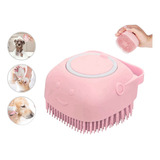 Escova Massageadora Pet Dispenser Para Shampoo
