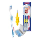 Escova Ortodôntica Kit Interdental Com Passa Fio Dentalclean