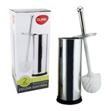 Escova Sanitária Inox C/suporte De Banheiro Higienica