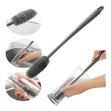 Escova Silicone Para Lavar Garrafas Mamadeiras Copos E Taças