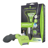 Escova Tira Pelo Furminator Para Cães Com Pelo Longo Pequeno Cor Verde-lima