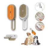Escova Vapor 3 Em 1 Tira Pelo Pet Recarregável Usb Cão Gato