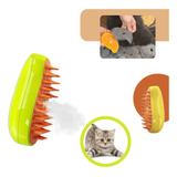 Escova Vapor Elétrica Pet Cães Gatos 3 Em 1 Spray Tira Pelos