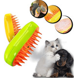 Escova Vapor Pet Elétrica Usb Gatos Cães Tira Pelos 3 Em 1