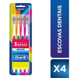 Escovas Dentais Oral-b Indicator Color Collection 4 Unidades